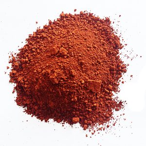 Pigment poudre ocre rouge